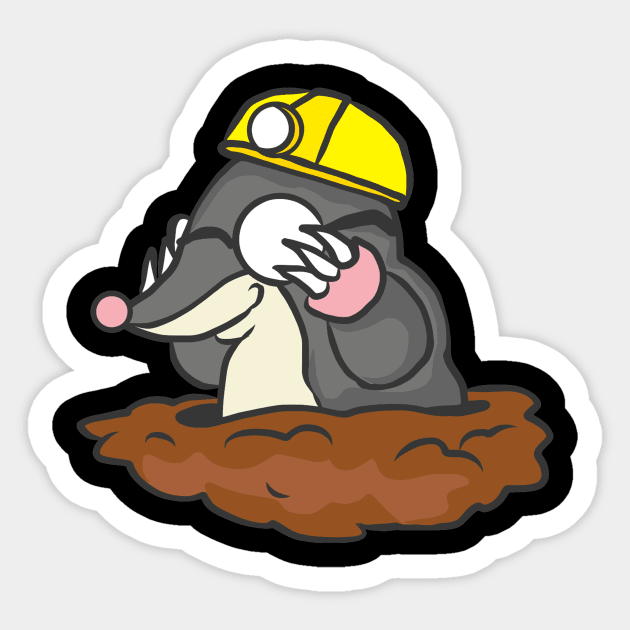 Mole Gardener Animal Funny Garden Gift Cool Sticker by KK-Royal